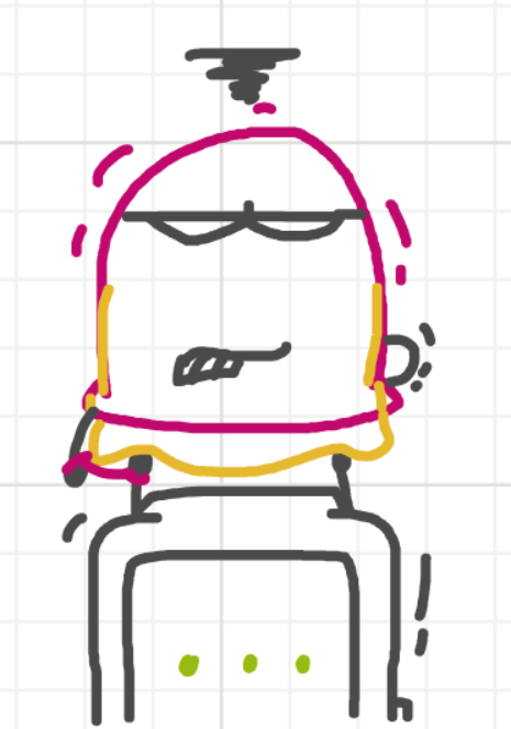 A panel from Running Duos, episode four of the Board Boards object show by Furretwalk/WalkingFurret.